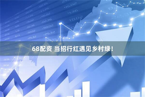 68配资 当招行红遇见乡村绿！