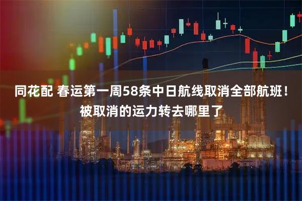 同花配 春运第一周58条中日航线取消全部航班！被取消的运力转去哪里了