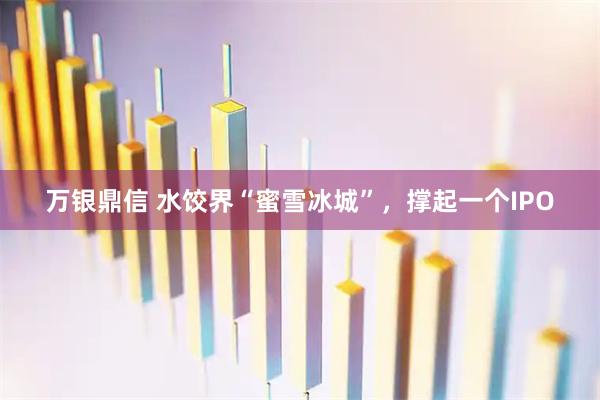 万银鼎信 水饺界“蜜雪冰城”，撑起一个IPO