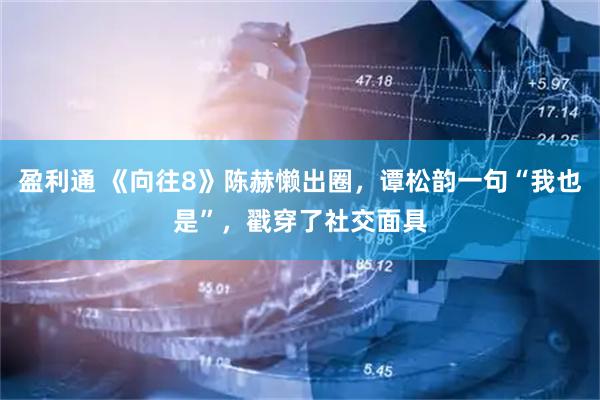 盈利通 《向往8》陈赫懒出圈，谭松韵一句“我也是”，戳穿了社交面具